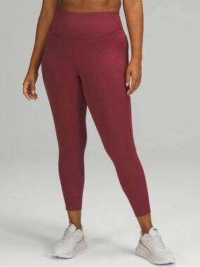 Lululemon High Rise Leggings Rose Pink Size 14 Yoga Running Workout Pants